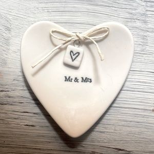 East of India Mr. and Mrs. Wedding Ring Tray
